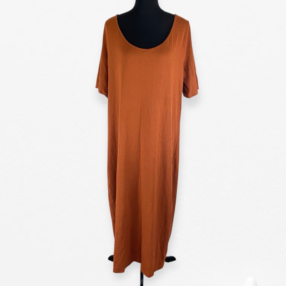 GAP Women's Rust Cotton blend Casual Comfy Maxi Dress XXL (Long) NWT